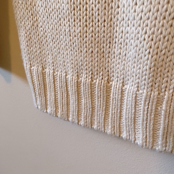 PINK Victoria’s Secret - V-neck, oatmeal, knit slouchy sweater - Picture 5 of 7